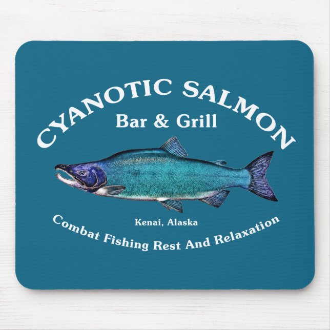 Cyanotic Salmon Bar & Grill Mouse Mat (Front)