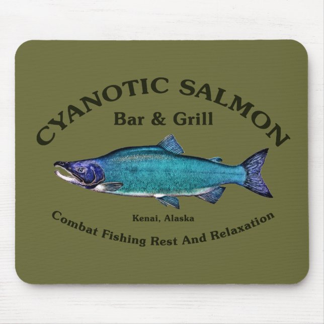Cyanotic Salmon Bar & Grill Mouse Mat (Front)
