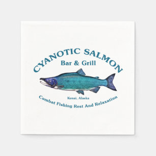 Cyanotic Salmon Bar & Grill Napkin