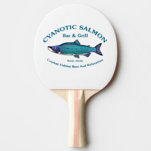 Cyanotic Salmon Bar & Grill Ping Pong Paddle