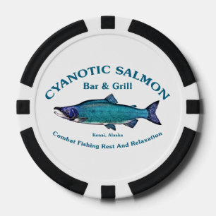 Cyanotic Salmon Bar & Grill Poker Chips