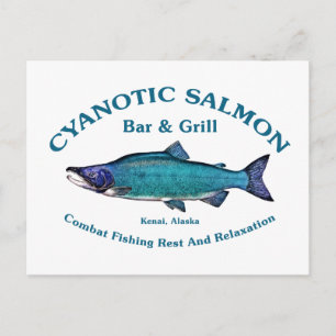 Cyanotic Salmon Bar & Grill Postcard