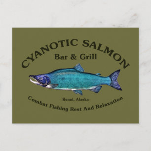 Cyanotic Salmon Bar & Grill Postcard