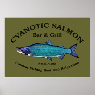 Cyanotic Salmon Bar & Grill Poster