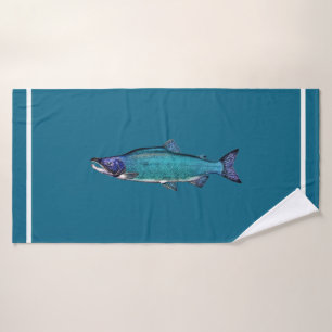 Cyanotic Salmon Bath Towel