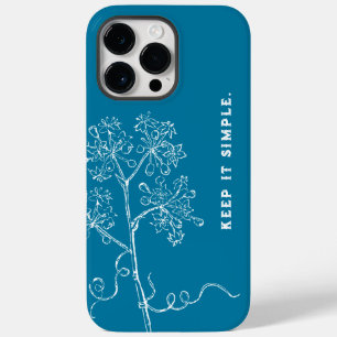 Cyanotype Blue Botanical Floral Custom Case-Mate iPhone 14 Pro Max Case