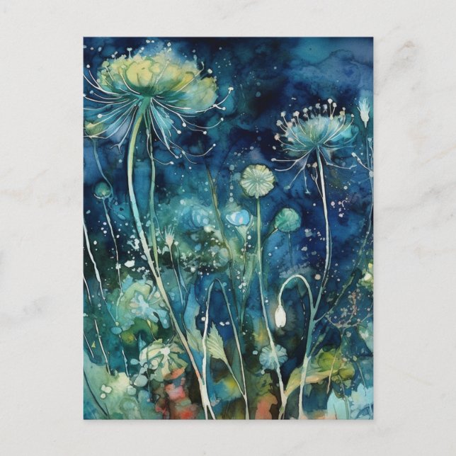 cyanotype Florals Postcard (Front)