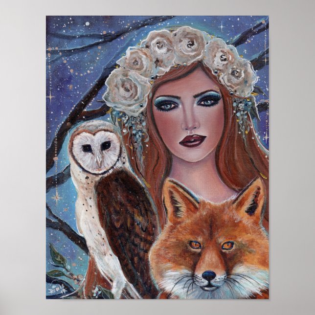 Cybele Goddess of nature art by Renee Lavoie  Poster (Front)