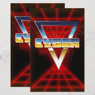 Cyber 1980s stationery