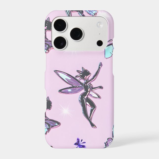 Cyber Angel Wings iPhone Case | Y2K Pixel (Back)
