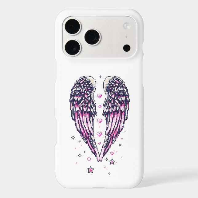 Cyber Angel Wings iPhone Case | Y2K Pixel (Back)