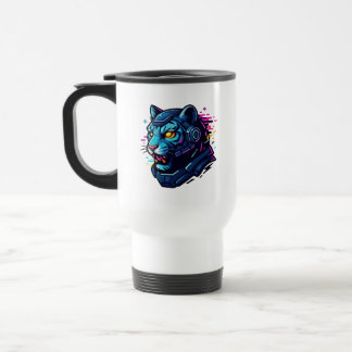 Cyber Animals – Futuristic Creatures of the Digita Travel Mug