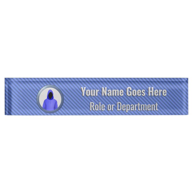 Cyber Attack Defenders - Security Analysis blue  Nameplate (Front)