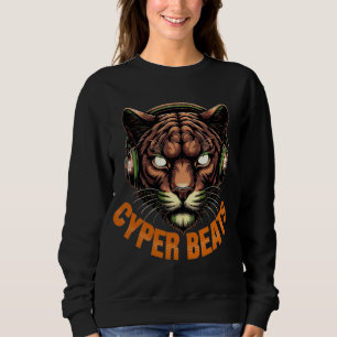 Cyber Beats Panther – Music Lover DJ Headphones  Sweatshirt