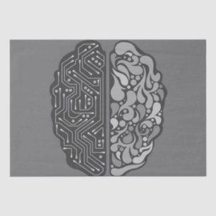 cyber brain tissue paper