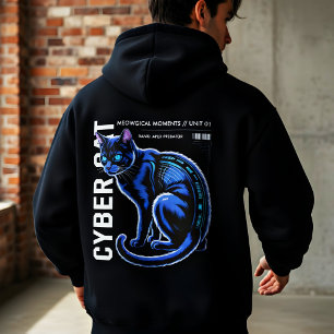 Cyber Cat Apex Predator — Futuristic Cat Lover Gif Hoodie