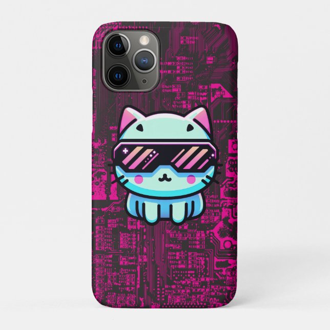 Cyber Cat Case-Mate iPhone Case (Back)