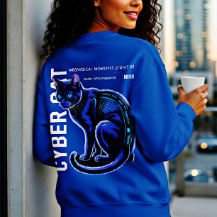 Cyber Cat Shirt Fierce Gift for Cat Loving Women
