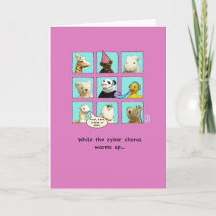 Cyber Chorus Birthday Animals in Windows Card