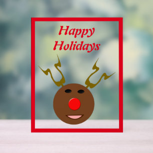  Cyber Christmas Reindeer Custom Acrylic Sign