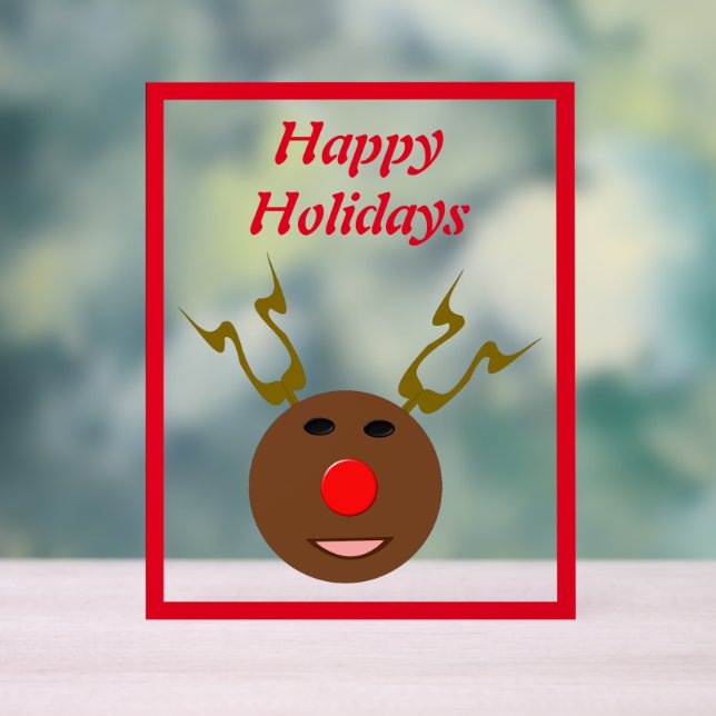  Cyber Christmas Reindeer Custom Acrylic Sign (Neutral)