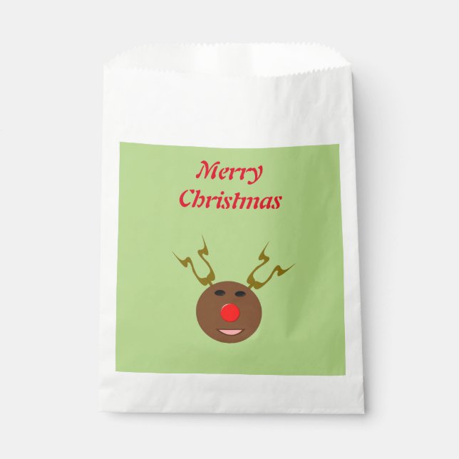 Cyber Christmas Reindeer Custom Favour Bags (Front)