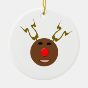 Cyber Christmas Reindeer Custom Ornament