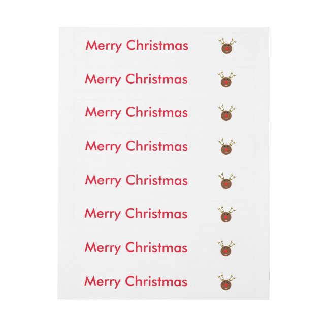 Cyber Christmas Reindeer Customisable Labels (Sheet)
