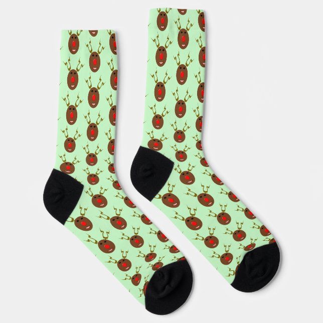 Cyber Christmas Reindeer Patterned Socks (Right)