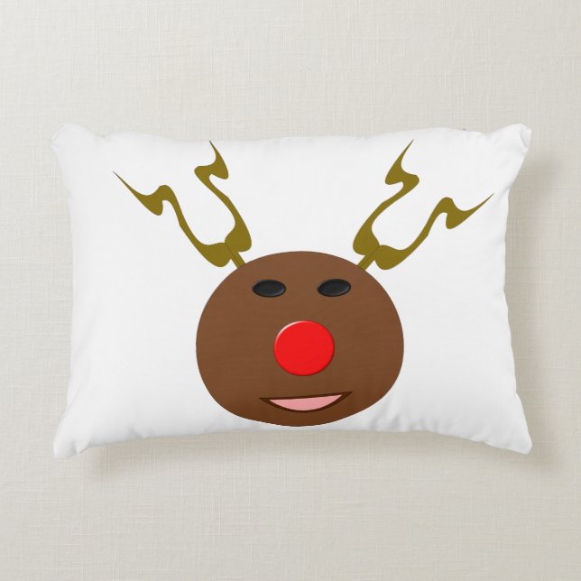 Cyber Christmas Reindeer Pillow (Front)