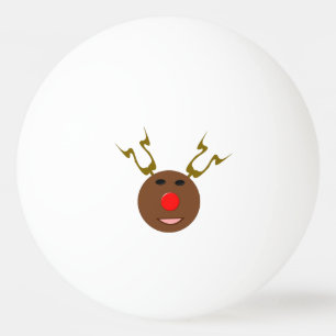 Cyber Christmas Reindeer Ping Pong Ball