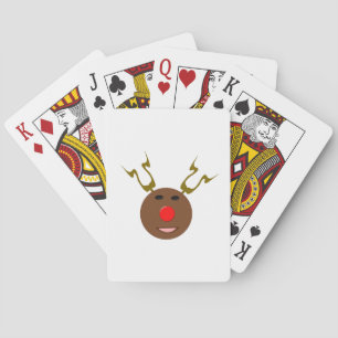 Cyber Christmas Reindeer Playing Cards