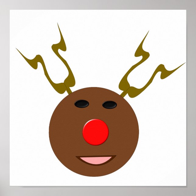 Cyber Christmas Reindeer Poster (Front)