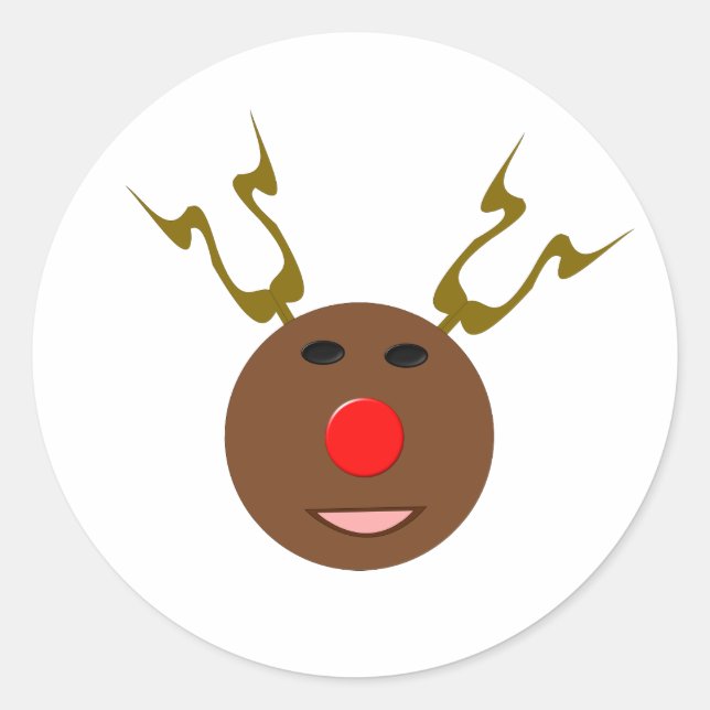 Cyber Christmas Reindeer Stickers (Front)