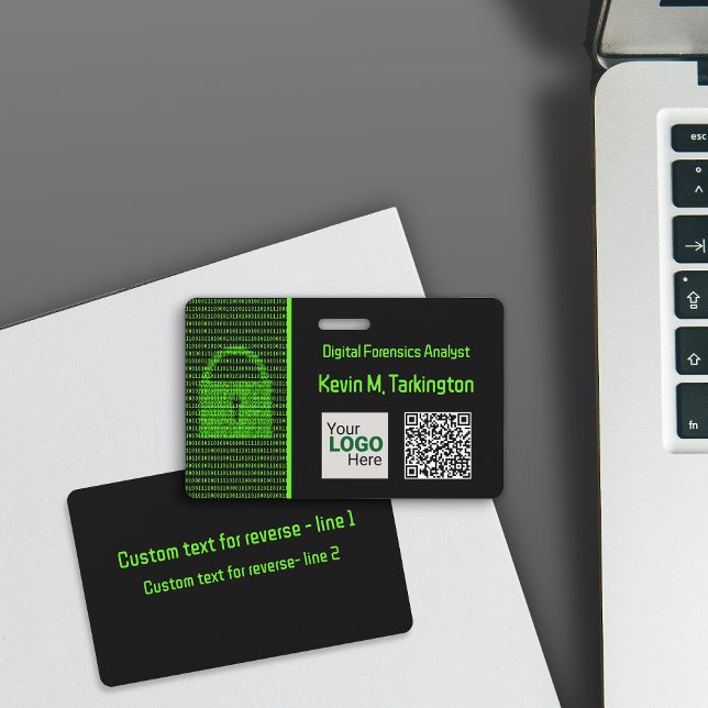 Cyber Conference & InfoSec Business - Lock & Code ID Badge (Creator Uploaded)