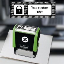 Cyber / Data Security - Lock & IT Code - Own Text