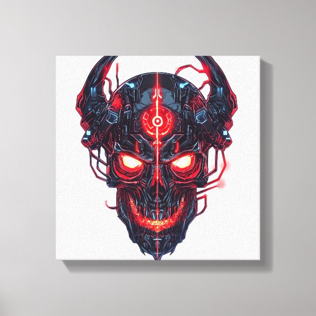 Cyber Demon Skull Lord Canvas Print (Front)
