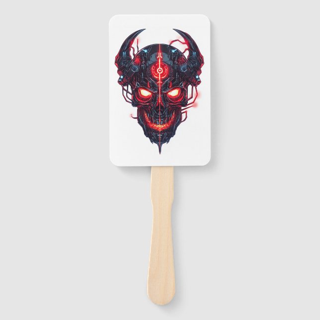 Cyber Demon Skull Lord Hand Fan (Front)