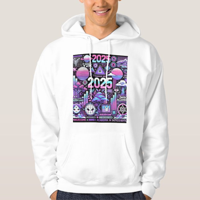 Cyber Dream 2025 - Futuristic Aesthetic Hoodie (Front)