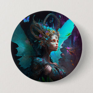 Cyber Fairy Fantasy Art 7.5 Cm Round Badge