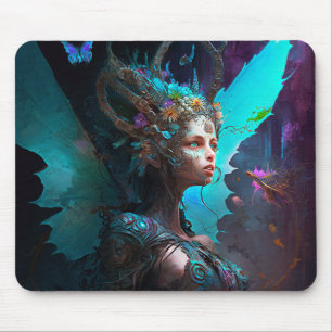 Cyber Fairy Fantasy Art Mouse Mat