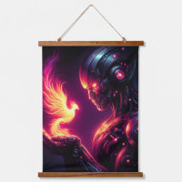 Cyber Futuristic Robot Phoenix Fire Spirit
