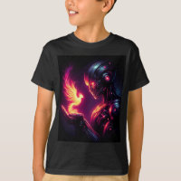 Cyber Futuristic Robot Phoenix Fire Spirit