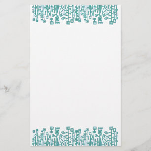 Cyber Garden - Ocean Green Stationery