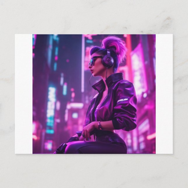 Cyber Girl Postcard (Front)