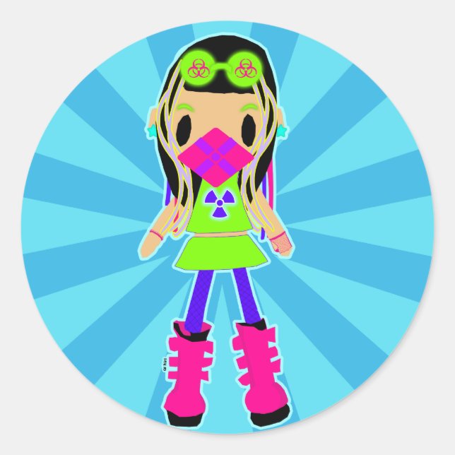 Cyber Girl X Stickers (Front)