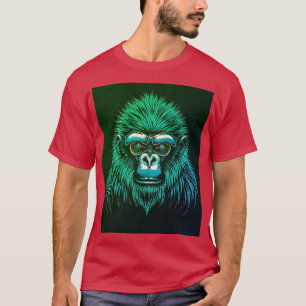 Cyber Gorilla – Cool Futuristic Monkey Illustratio T-Shirt