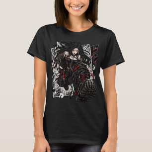 Cyber Goth Anime Girl Streetwear Shirt, Edgy Manga T-Shirt