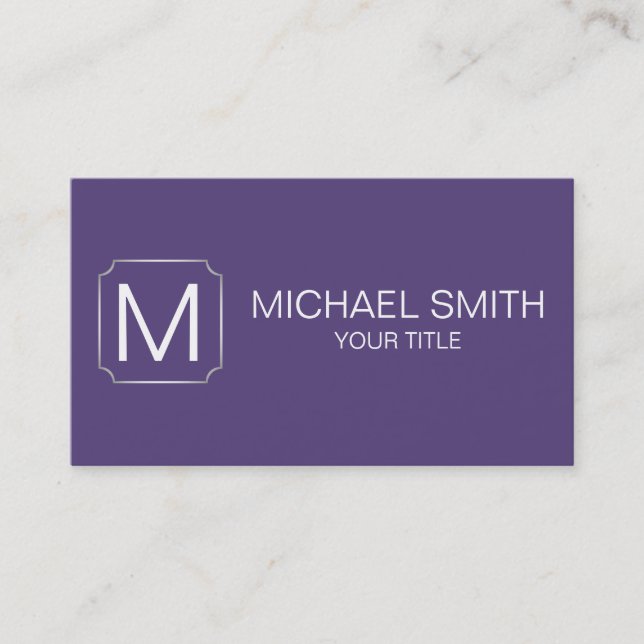 Cyber grape colour background business card (Front)