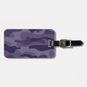 Cyber Grape Monocolor Camo Luggage Tag